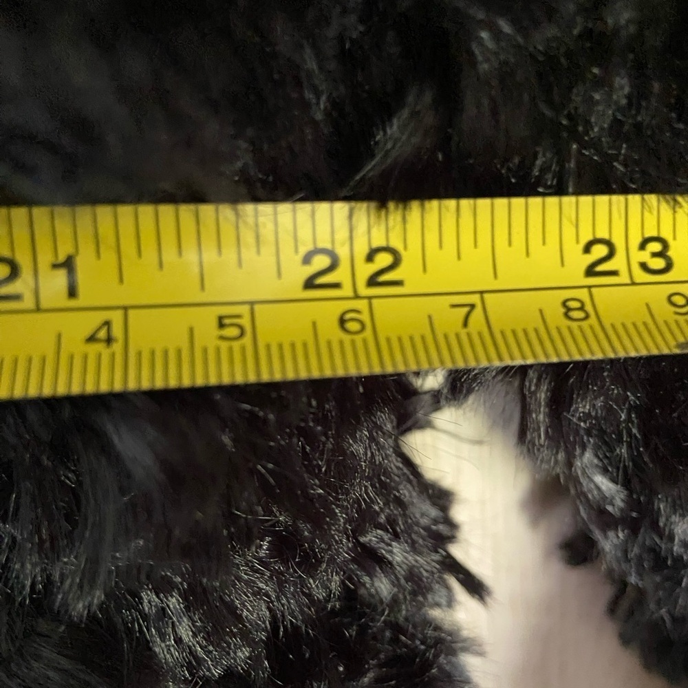 DONNA SALYERS Fabulous Furs Luxury Faux Fur Black “Lamb” Jacket L - Picture 10 of 10